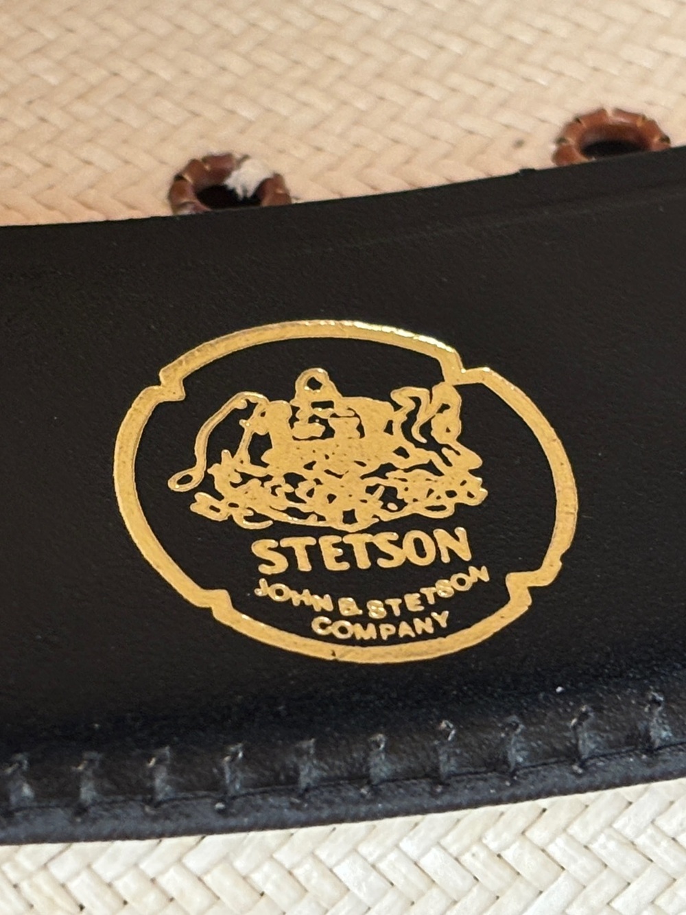 Rare Vintage Stetson Alamo or Grant 5X Shantung Straw Hat - excellent condition! - Picture 12 of 16